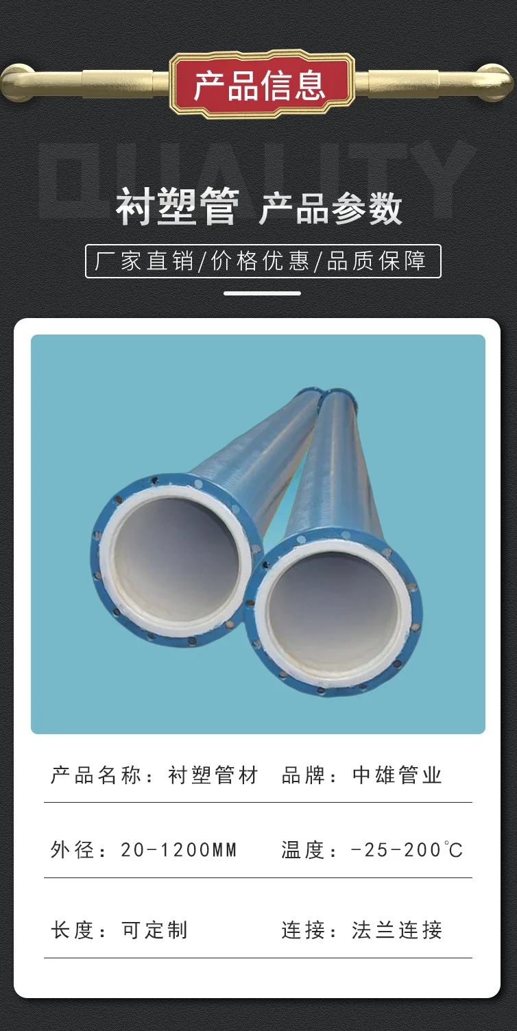 中雄钢衬塑工业管道耐腐蚀抗压性强(图3)
