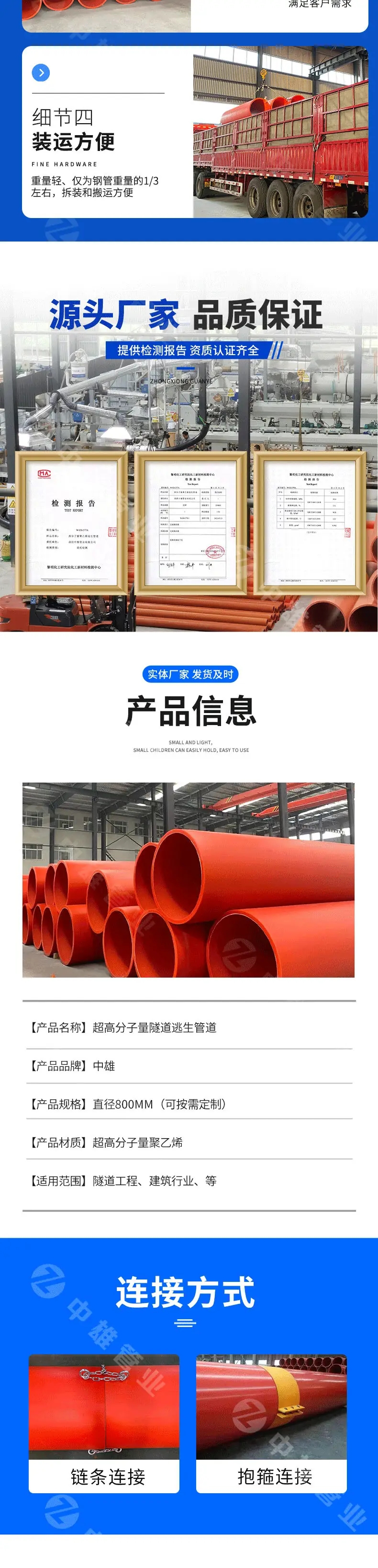中雄隧道逃生管设计合理质量可靠(图4)